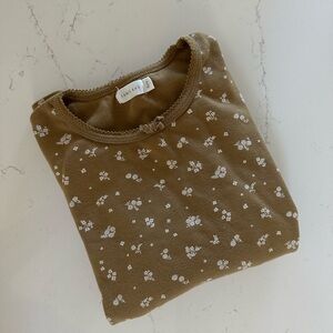 Jamie Kay Organic Brown Floral Long-Sleeve Top, 8Y, GUC